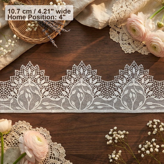 LaceCraze Pointed Peak Vine Leaf Scalloped Lace Trim