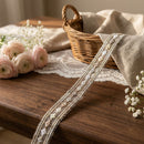 LaceCraze Star Mesh Embroidered Ribbon