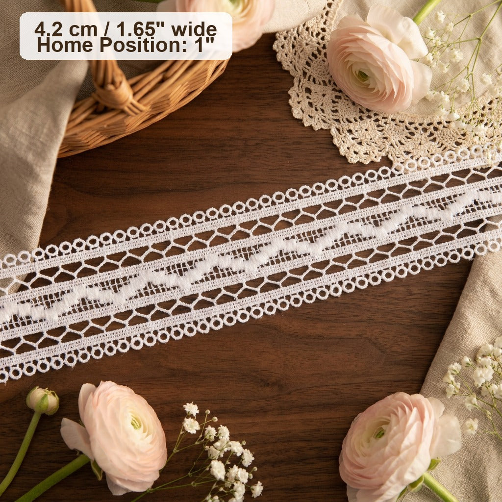 Double Small Loop Honeycomb Middle Decor Lace Ribbon