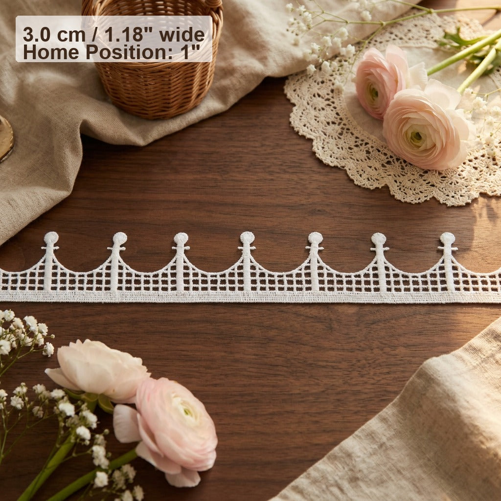 LaceCraze Crown Peak Grid Arch Lace Ribbon