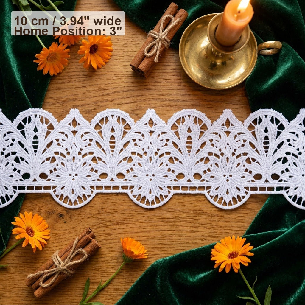 LaceCraze Vintage Multi-petal Floral Arch Lace Trim