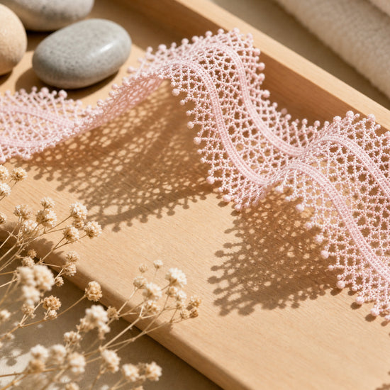 LaceCraze Coral Branch Lace Ribbon