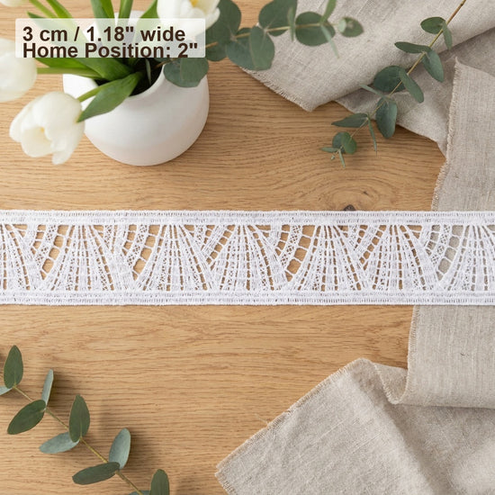 LaceCraze Diagonal Rhombus Mesh Lace Ribbon
