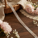 LaceCraze Star Mesh Embroidered Ribbon