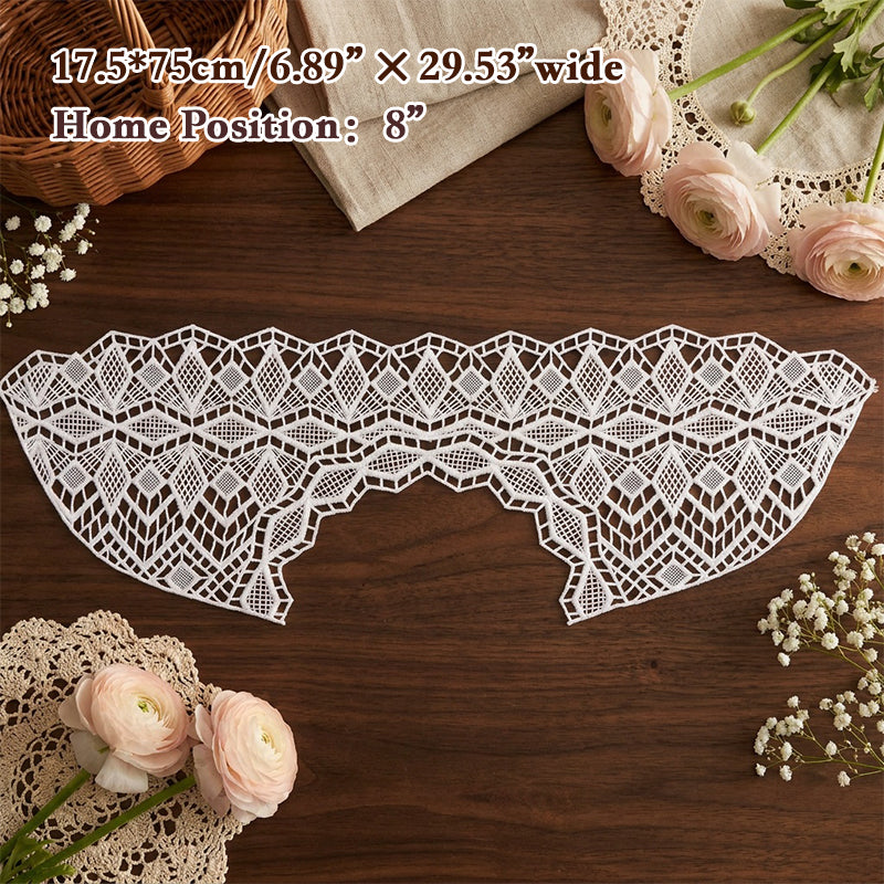 LaceCraze Layered Diamond Chevron Lace Collar
