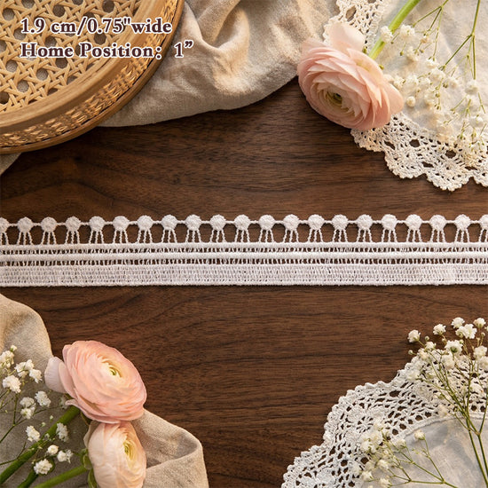 LaceCraze Dotted Fringe Lace Ribbon