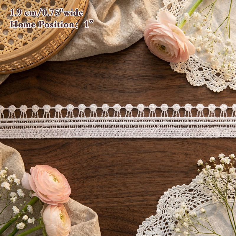 LaceCraze Dotted Fringe Lace Ribbon