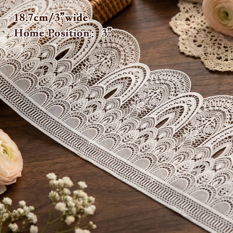 LaceCraze White Cathedral Gothic Lace Trim