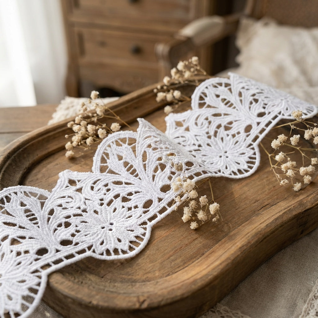 LaceCraze Vintage Multi-petal Floral Arch Lace Trim