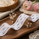 LaceCraze White Braided Twist Lace Ribbon