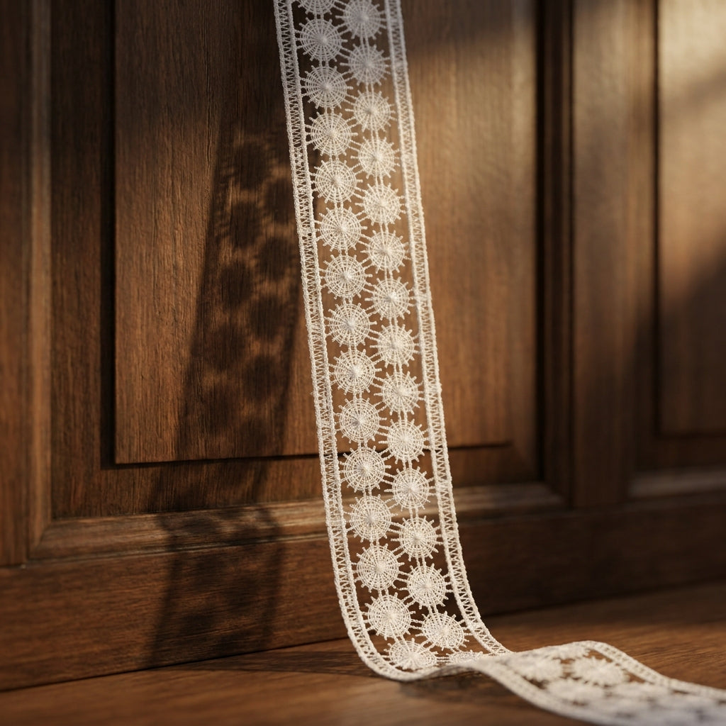 Double Row Hexagonal Mesh Lace Ribbon