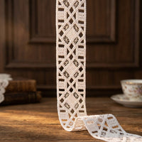 Interlaced Rhombus & Rectangle Hollow Lace Ribbon