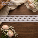 LaceCraze White Braided Twist Lace Ribbon