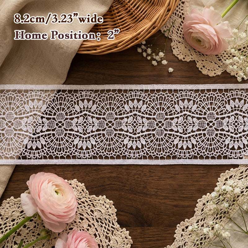 LaceCraze Light Purple Fan Floral Lace Ribbon