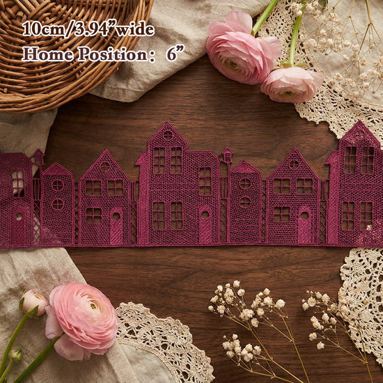 LaceCraze Magenta Townhouse Lace Trim