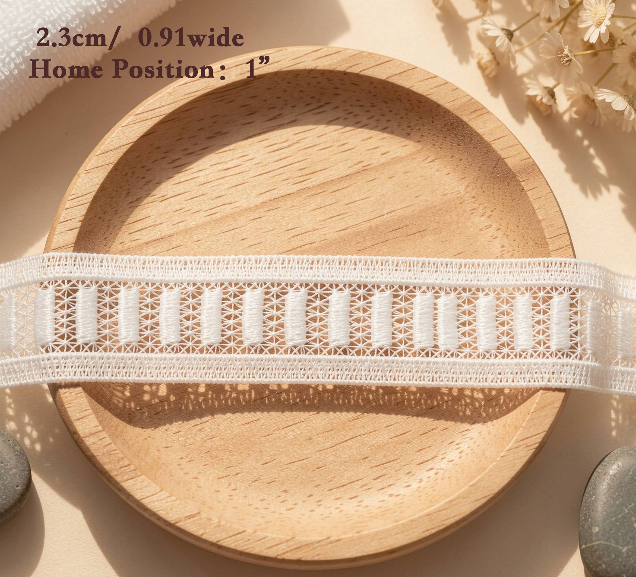 LaceCraze Starburst Vertical Stripe Lace Ribbon