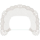 Heart-Patterned Grid Lace Border Embroidery-N1208221