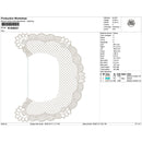 Heart-Patterned Grid Lace Border Embroidery-N1208221