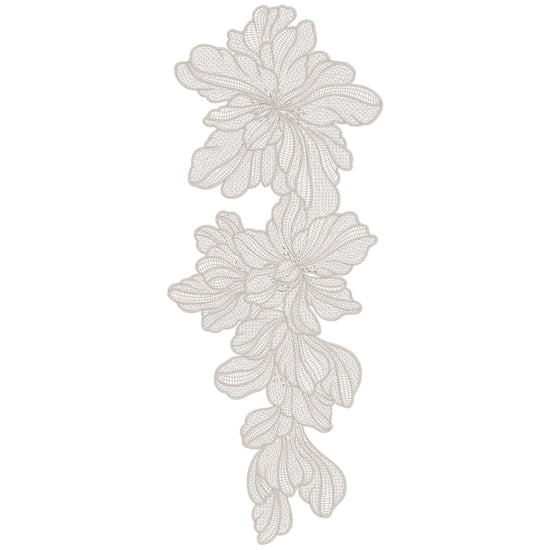 Peony Cluster Lace Applique Embroidery-N1209269