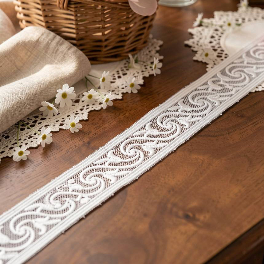 LaceCraze Light Purple Scrollwork Lace Ribbon