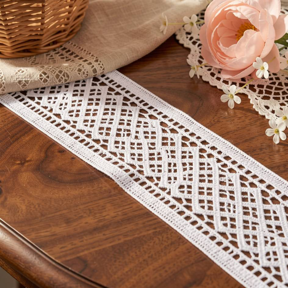 LaceCraze Diamond Grid Lace Ribbon