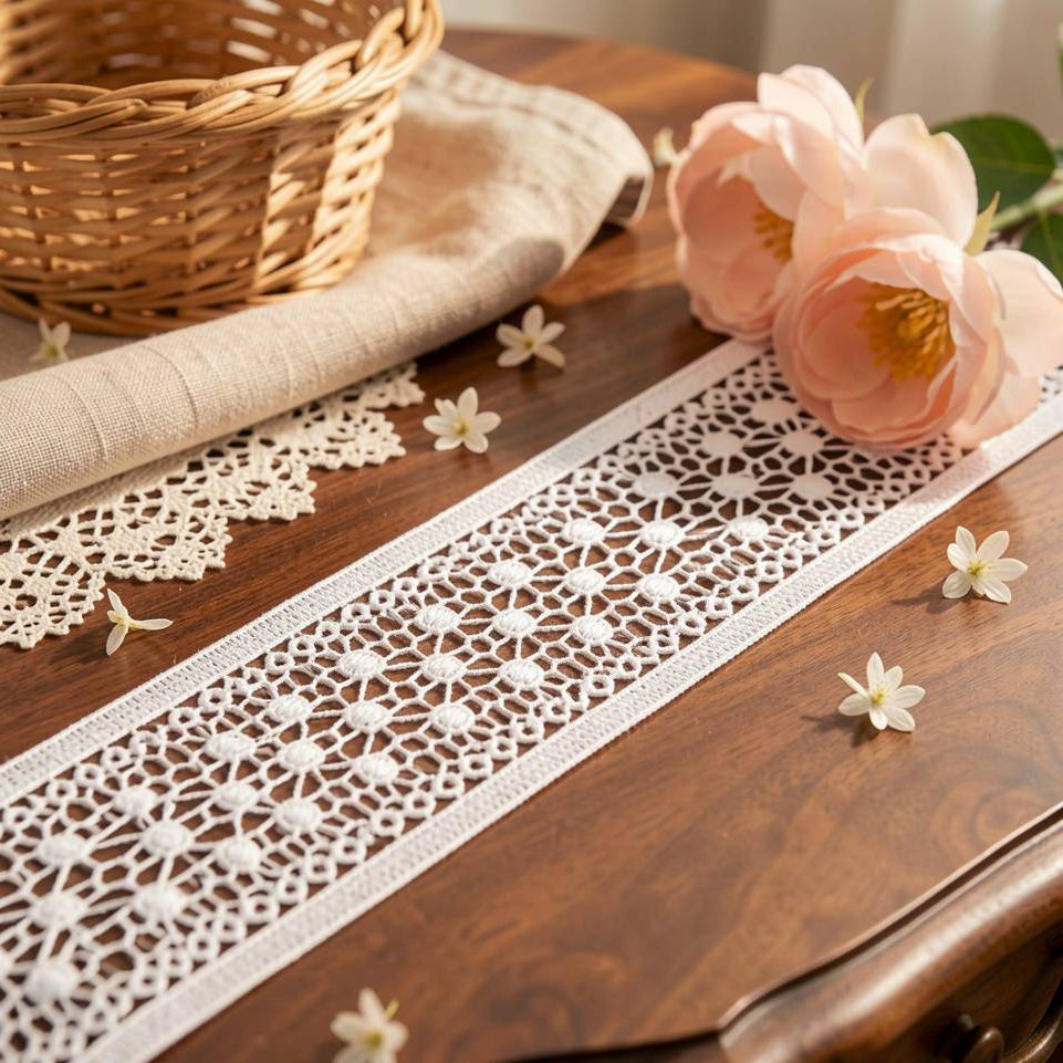 LaceCraze Dot Mesh Lace Ribbon