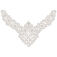 Triangular Scroll Lace Applique Embroidery-N1208179