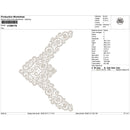 Triangular Scroll Lace Applique Embroidery-N1208179