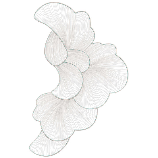 Ginkgo Leaf Wave Lace Applique Embroidery-N1208831A