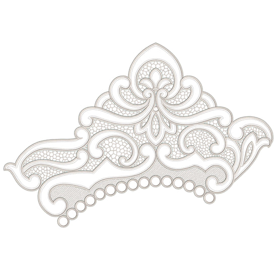 Scrollwork & Bead-Lace Applique Embroidery-N1210241