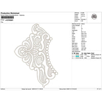 Scrollwork & Bead-Lace Applique Embroidery-N1210241