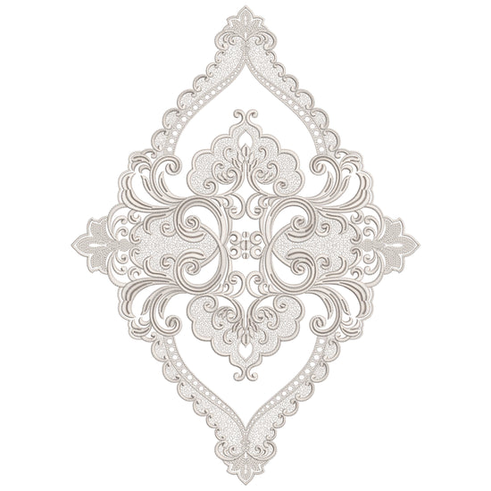 Diamond-Shaped Scroll Lace Applique Embroidery-N1406051