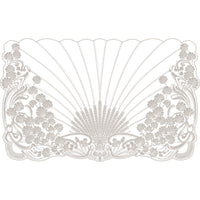 Wheat & Clover Fan-Lace Border Embroidery-N1607742A