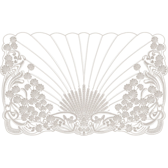 Wheat & Clover Fan-Lace Border Embroidery-N1607742A