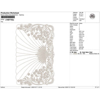 Wheat & Clover Fan-Lace Border Embroidery-N1607742A