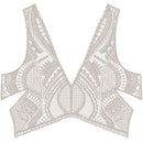 Geometric V-Neck Lace Bodice Embroidery-N2006958