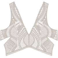 Geometric V-Neck Lace Bodice Embroidery-N2006958