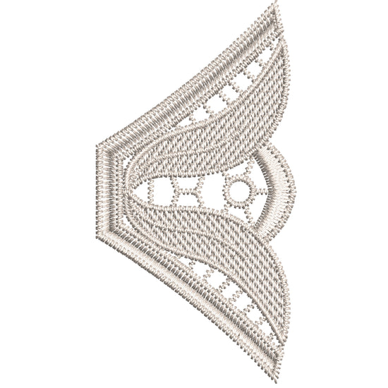 Geometric Fan Lace Embroidery-XLN206697