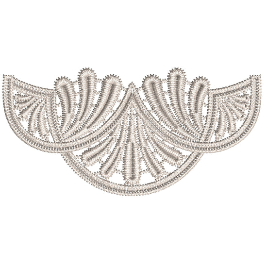 Cascading Fan Lace Embroidery-N206699