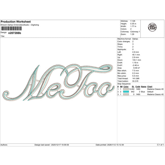 Pastel Script Lace Embroidery-N207288B