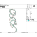 Turquoise Scrollwork Lace Embroidery-N207289B