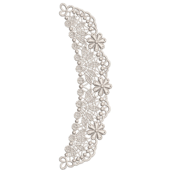 Floral Filigree Lace Trim Embroidery-N207351