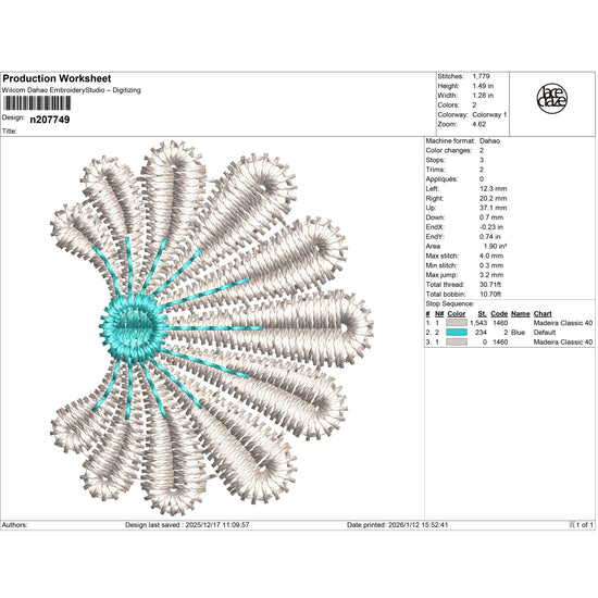 Geometric Macramé Lace Embroidery-N207719