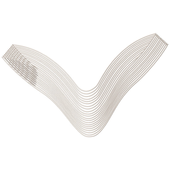 Wave-Line V-Shaped Lace Applique Embroidery-N2407410