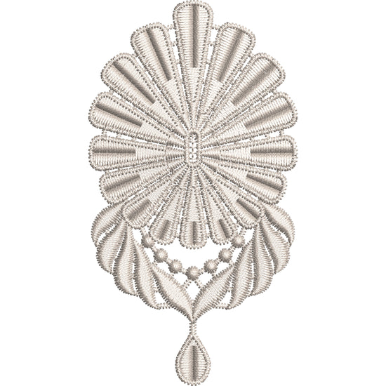 Radiant Fan Lace Pendant Embroidery-N306494