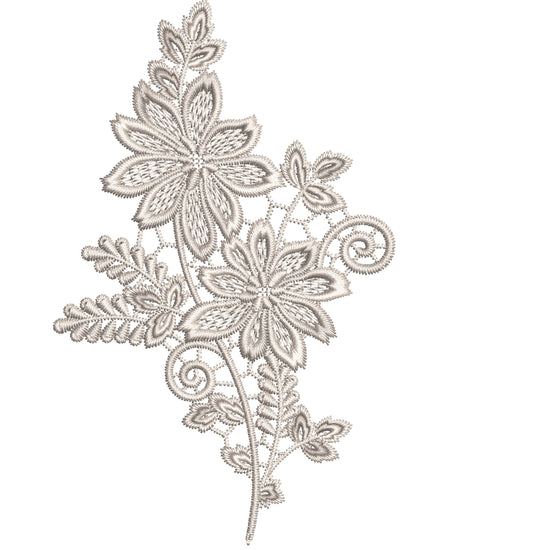 Radiant Fan Lace Pendant Embroidery-N306556