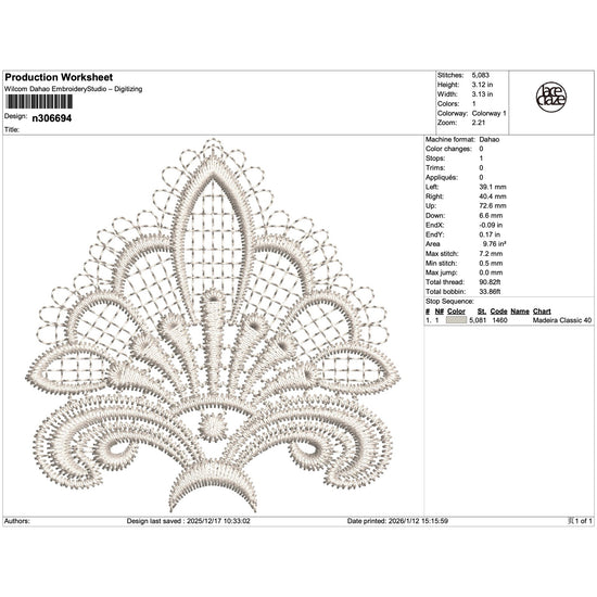 Lattice Scroll Lace Embroidery-N306694