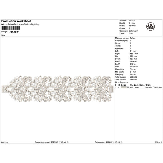 Ornate Scroll Lace Trim Embroidery-XLN306701