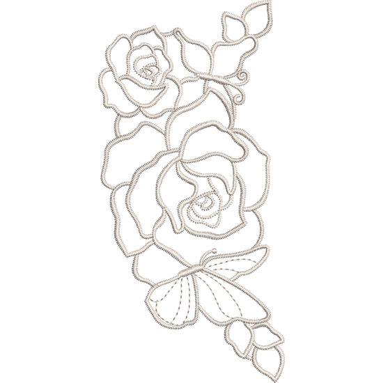 Outline Rose Lace Embroidery-N306775