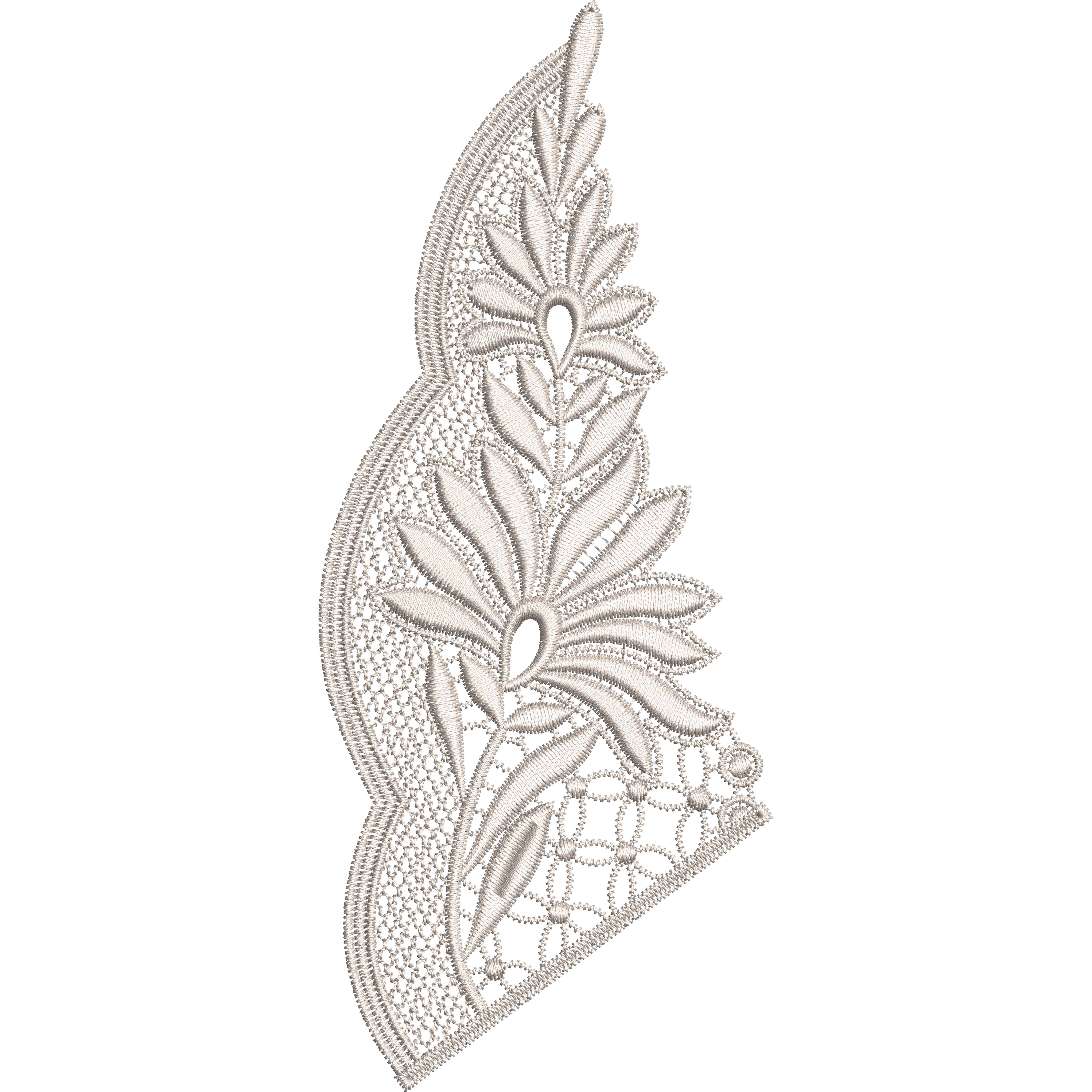 Lace Feather Branch Embroidery-N306861